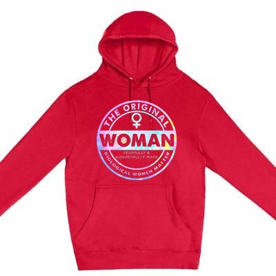 The Original Woman Made Biological Matter Wo Quote Premium Pullover Hoodie