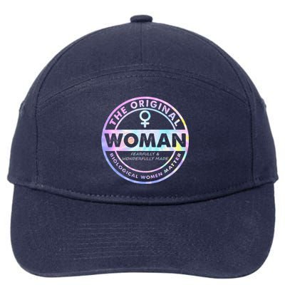 The Original Woman Made Biological Matter Wo Quote 7-Panel Snapback Hat