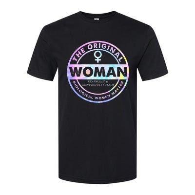 The Original Woman Made Biological Matter Wo Quote Softstyle CVC T-Shirt