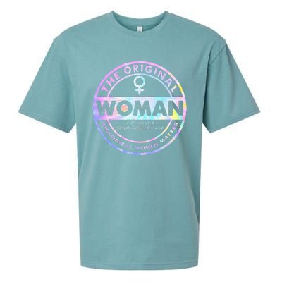 The Original Woman Made Biological Matter Wo Quote Sueded Cloud Jersey T-Shirt