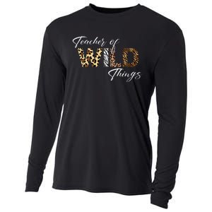 Teacher Of Wild Things Back to School Cooling Performance Long Sleeve Crew