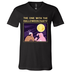 The One With The Halloween Party Bunny Friends Costume V-Neck T-Shirt