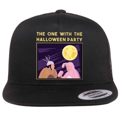 The One With The Halloween Party Bunny Friends Costume Flat Bill Trucker Hat