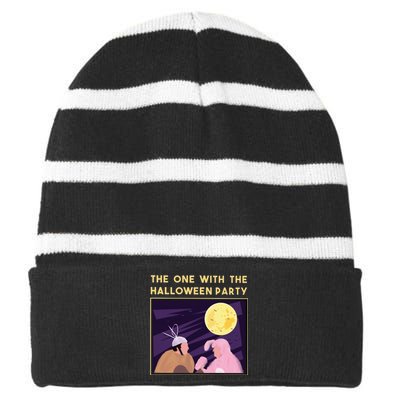 The One With The Halloween Party Bunny Friends Costume Striped Beanie with Solid Band