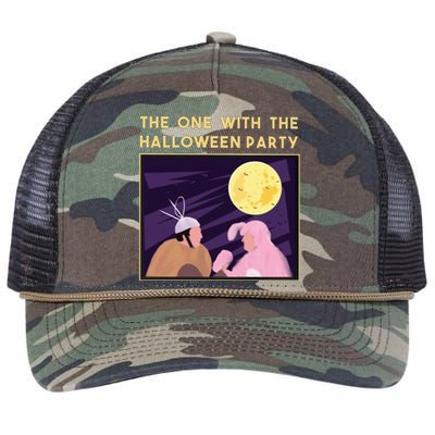 The One With The Halloween Party Bunny Friends Costume Retro Rope Trucker Hat Cap