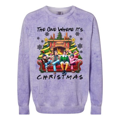 The One Where It’S Christmas Comedy Movies Friends Colorblast Crewneck Sweatshirt