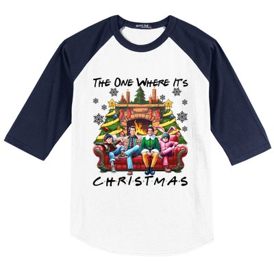 The One Where It’S Christmas Comedy Movies Friends Baseball Sleeve Shirt