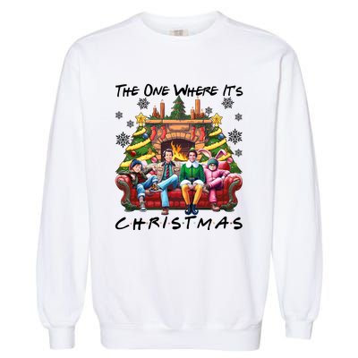 The One Where It’S Christmas Comedy Movies Friends Garment-Dyed Sweatshirt