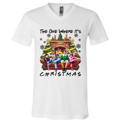 The One Where It’S Christmas Comedy Movies Friends V-Neck T-Shirt