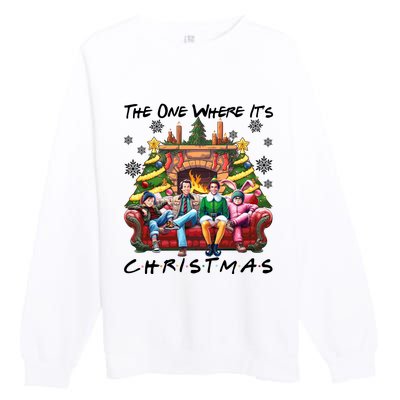 The One Where It’S Christmas Comedy Movies Friends Premium Crewneck Sweatshirt