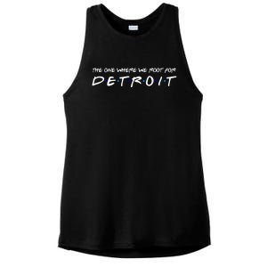 The One Where We Root For Detroit Ladies PosiCharge Tri-Blend Wicking Tank