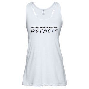 The One Where We Root For Detroit Ladies Essential Flowy Tank