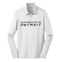 The One Where We Root For Detroit Silk Touch Performance Long Sleeve Polo