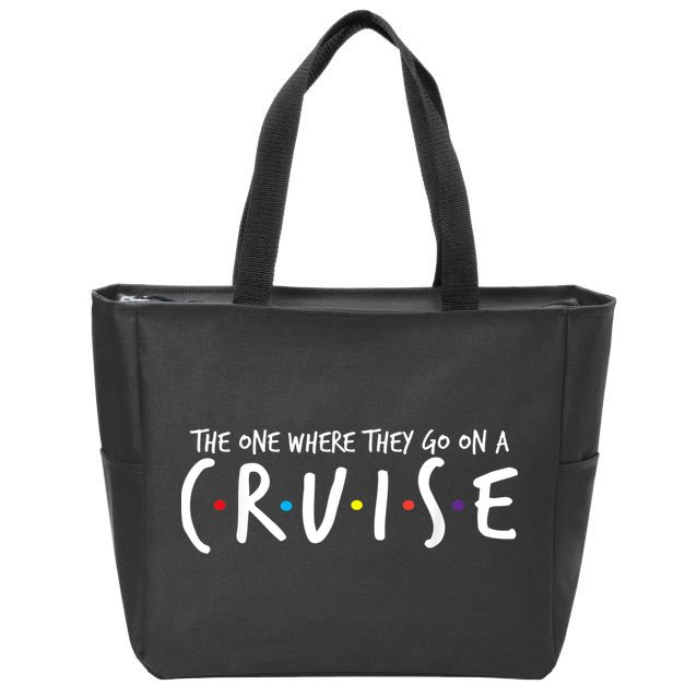 The One Where They Go On A Cruise-Family Cruise Vacation Zip Tote Bag