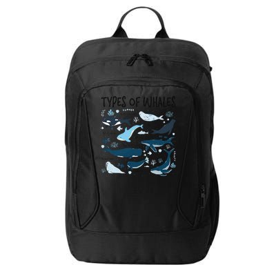 Types of Whales Cute Whale Breeds Species - Whale Lovers City Backpack
