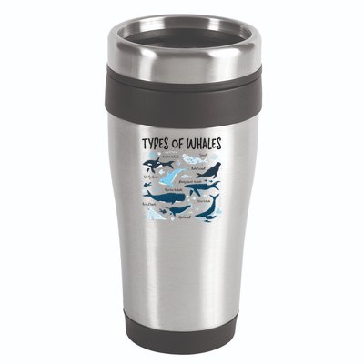 Types of Whales Cute Whale Breeds Species - Whale Lovers 16oz Travel Tumbler
