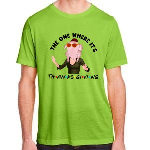 The One Where Its Thanksgiving Friends Monica Turkey Head Adult ChromaSoft Performance T-Shirt