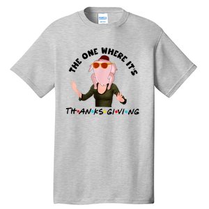 The One Where Its Thanksgiving Friends Monica Turkey Head Tall T-Shirt