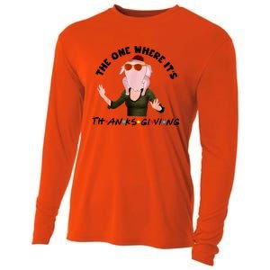 The One Where Its Thanksgiving Friends Monica Turkey Head Cooling Performance Long Sleeve Crew