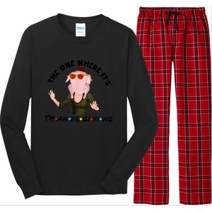 The One Where Its Thanksgiving Friends Monica Turkey Head Long Sleeve Pajama Set