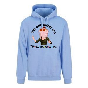 The One Where Its Thanksgiving Friends Monica Turkey Head Unisex Surf Hoodie