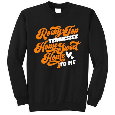 Tennessee Orange White Rocky Tn Home Sweet Home Top Retro Sweatshirt