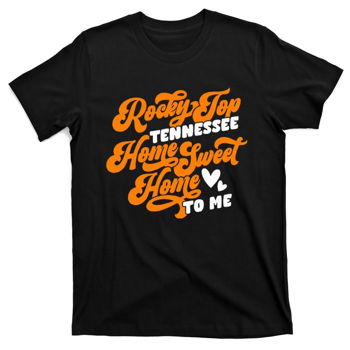 Tennessee Orange White Rocky Tn Home Sweet Home Top Retro T-Shirt