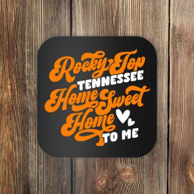 Tennessee Orange White Rocky Tn Home Sweet Home Top Retro Coaster