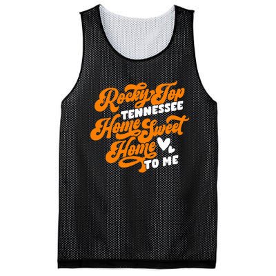 Tennessee Orange White Rocky Tn Home Sweet Home Top Retro Mesh Reversible Basketball Jersey Tank