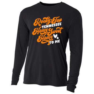 Tennessee Orange White Rocky Tn Home Sweet Home Top Retro Cooling Performance Long Sleeve Crew