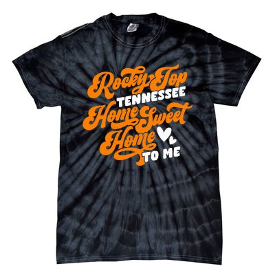 Tennessee Orange White Rocky Tn Home Sweet Home Top Retro Tie-Dye T-Shirt