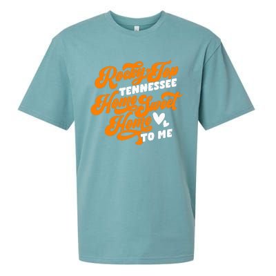 Tennessee Orange White Rocky Tn Home Sweet Home Top Retro Sueded Cloud Jersey T-Shirt