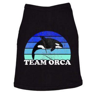 Team Orca Whale Orcas Sea Ocean Retro Sunset Doggie Tank