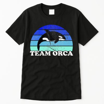 Team Orca Whale Orcas Sea Ocean Retro Sunset Tall T-Shirt