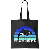 Team Orca Whale Orcas Sea Ocean Retro Sunset Bag