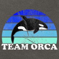 Team Orca Whale Orcas Sea Ocean Retro Sunset Cotton Canvas Backpack