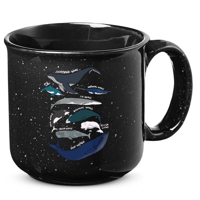Types Of Whales Cute Ocean Mammals Guide 15oz Campfire Ceramic Mug