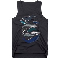 Types Of Whales Cute Ocean Mammals Guide Tank Top