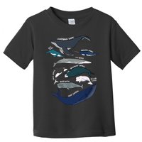 Types Of Whales Cute Ocean Mammals Guide Toddler T-Shirt