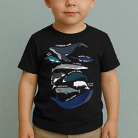 Types Of Whales Cute Ocean Mammals Guide Toddler T-Shirt