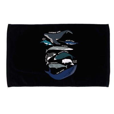 Types Of Whales Cute Ocean Mammals Guide Microfiber Hand Towel
