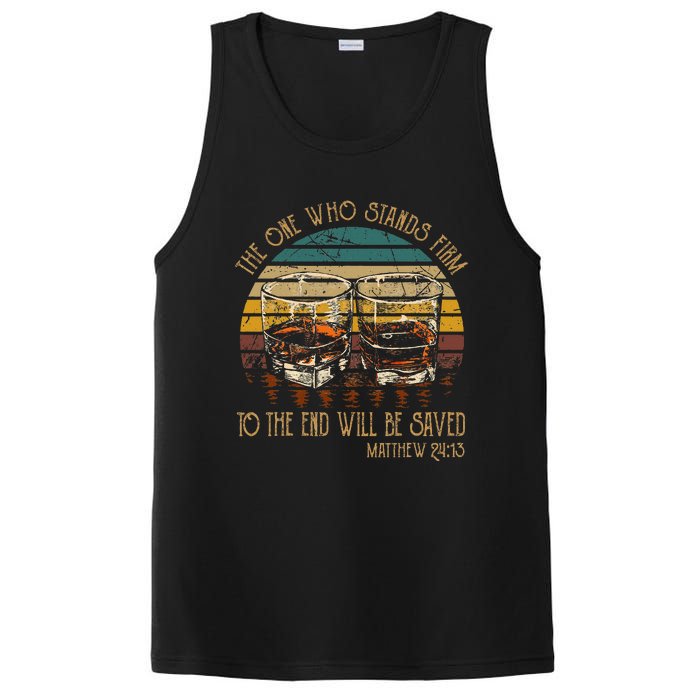 The One Who Stands Firm Matthew 2413 Bible Verse PosiCharge Competitor Tank