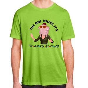 The One Where It's Thanksgiving Friends Monica Turkey Head Adult ChromaSoft Performance T-Shirt