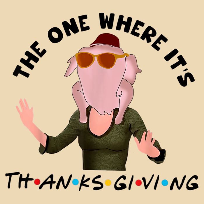 The One Where It's Thanksgiving Friends Monica Turkey Head Drawstring Bag