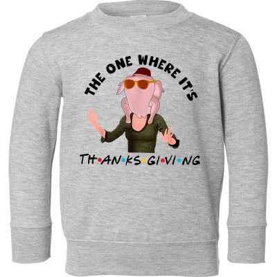 The One Where It's Thanksgiving Friends Monica Turkey Head Toddler Sweatshirt