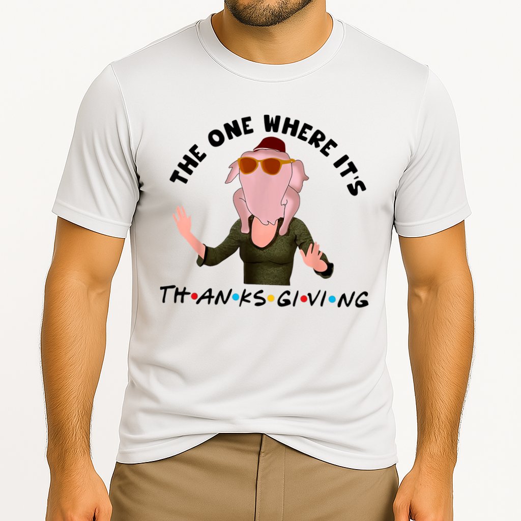 The One Where It's Thanksgiving Friends Monica Turkey Head Cooling Performance Crew T-Shirt