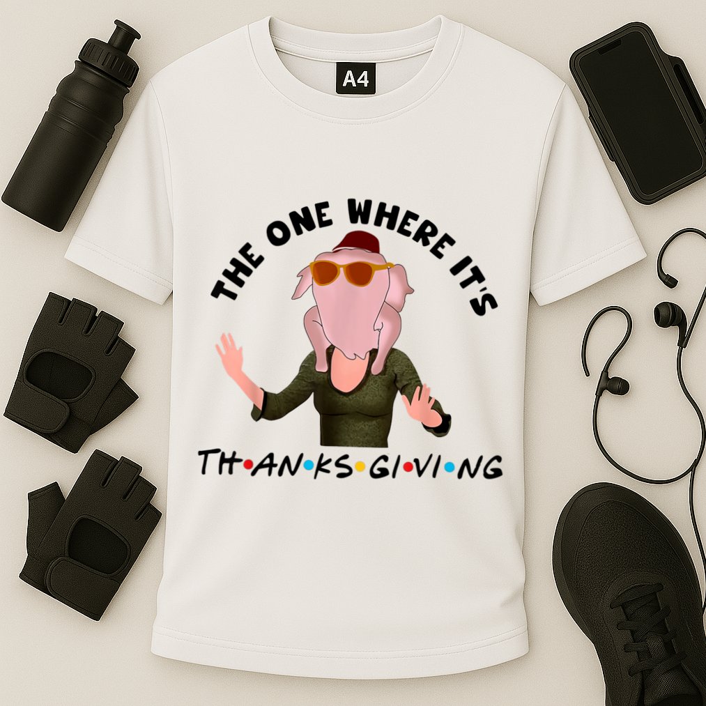 The One Where It's Thanksgiving Friends Monica Turkey Head Cooling Performance Crew T-Shirt