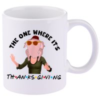 The One Where It's Thanksgiving Friends Monica Turkey Head 11oz C Handle Ceramic Mug