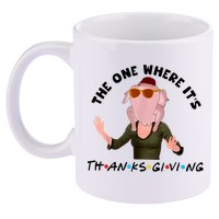 The One Where It's Thanksgiving Friends Monica Turkey Head 11oz C Handle Ceramic Mug