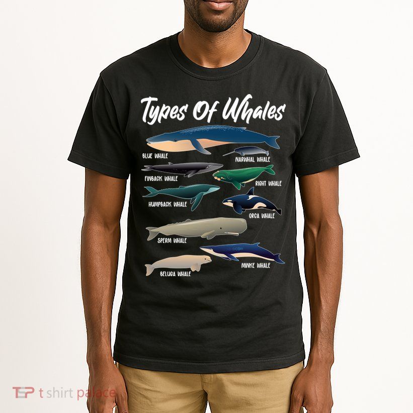 Types Of Whales Tall T-Shirt